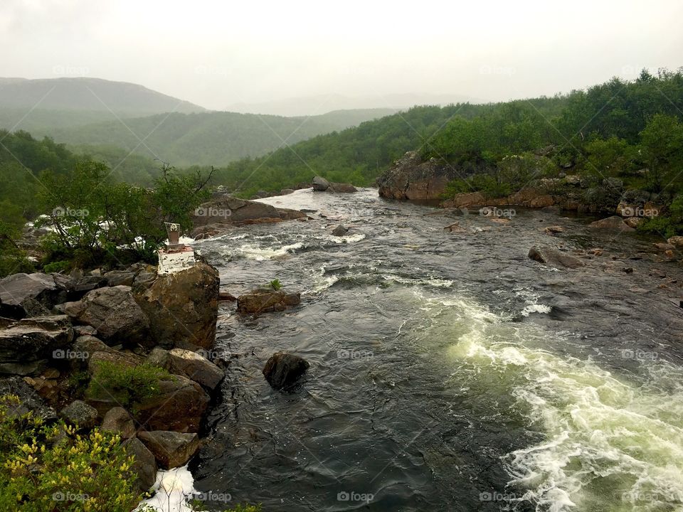 River landscapes in Russian tundra 