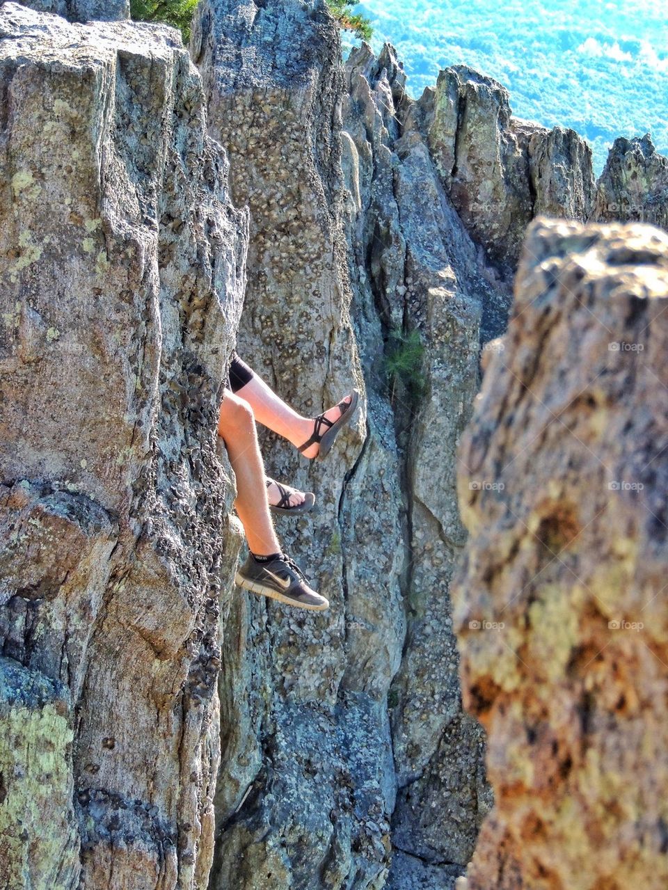 Feet selfies at high altitude