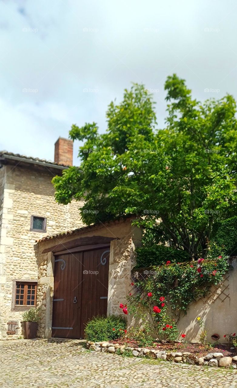 Medieval Village of Pérouges in France. Europe.