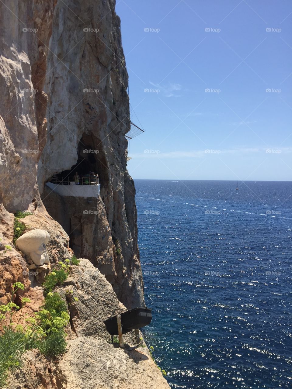 The cova d’en xeroi in Menorca ,islas baleares