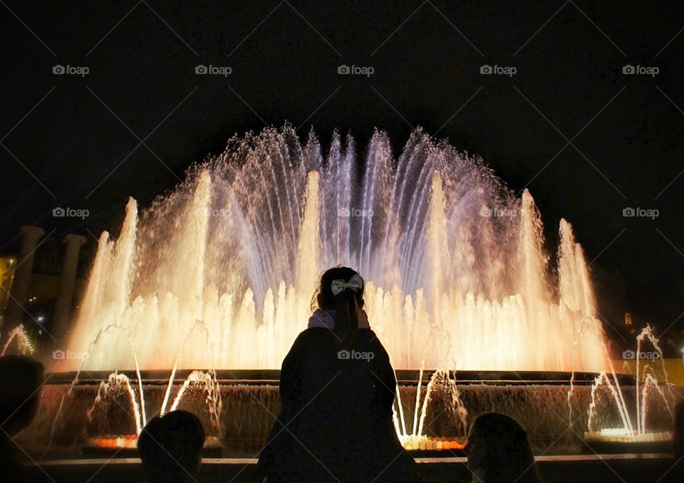 Magic colours fountain at barcelona