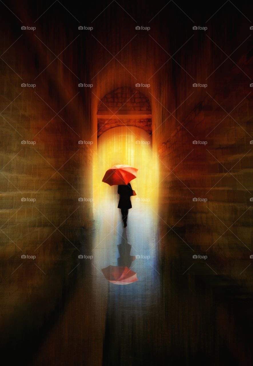 The lady with un umbrella