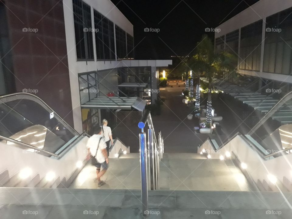 Tourists using Stairs instead of Escalator at the Airport