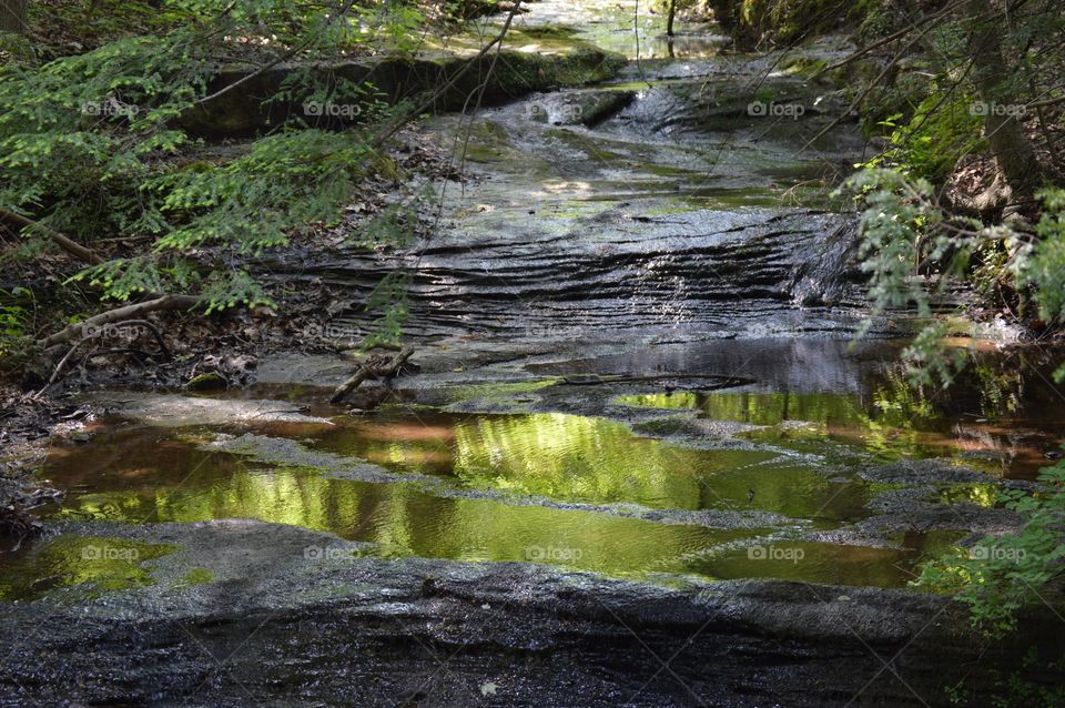 Beautiful reflections in Hocking Hills State Park in OH. 