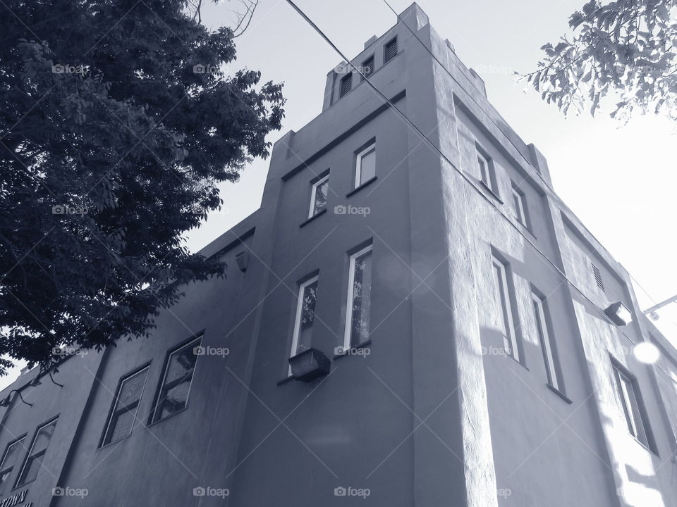 black and white architecture. downtown Sacramento