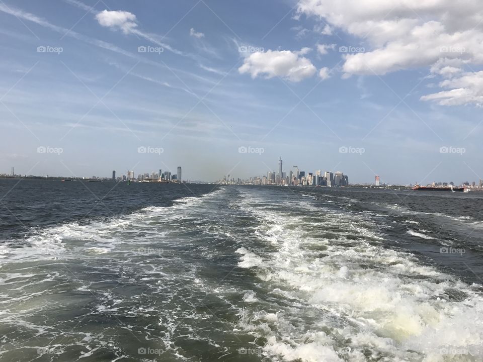 Viewing New York City from the Staten Island Ferry! Simply beautiful. 