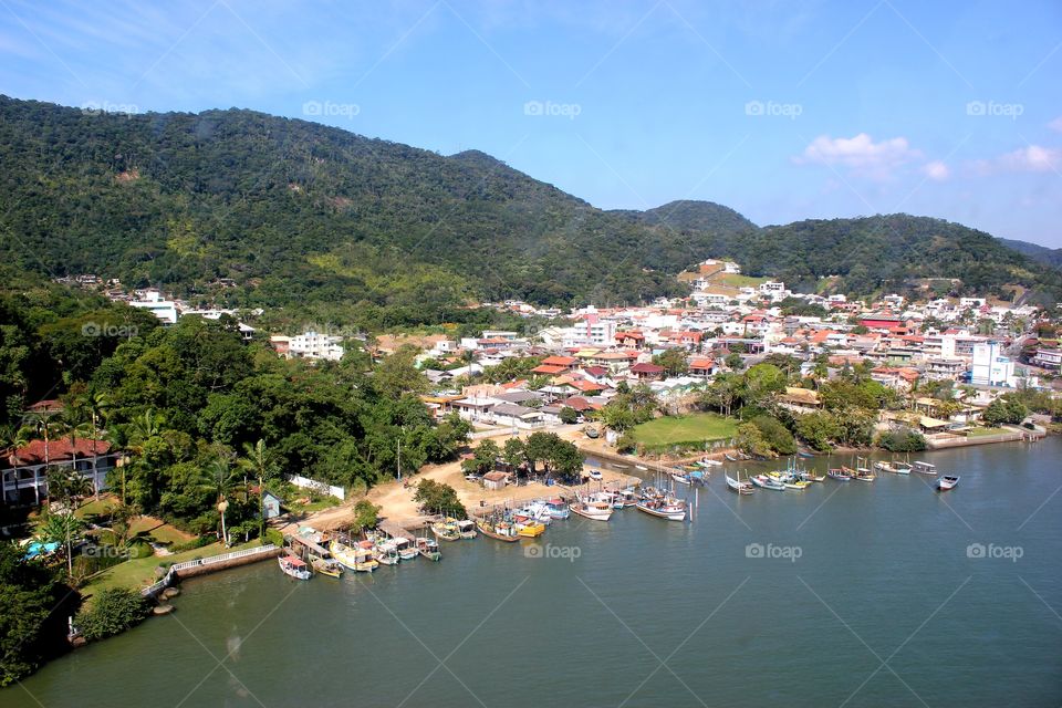 view from above of a piece of the sunny resort town