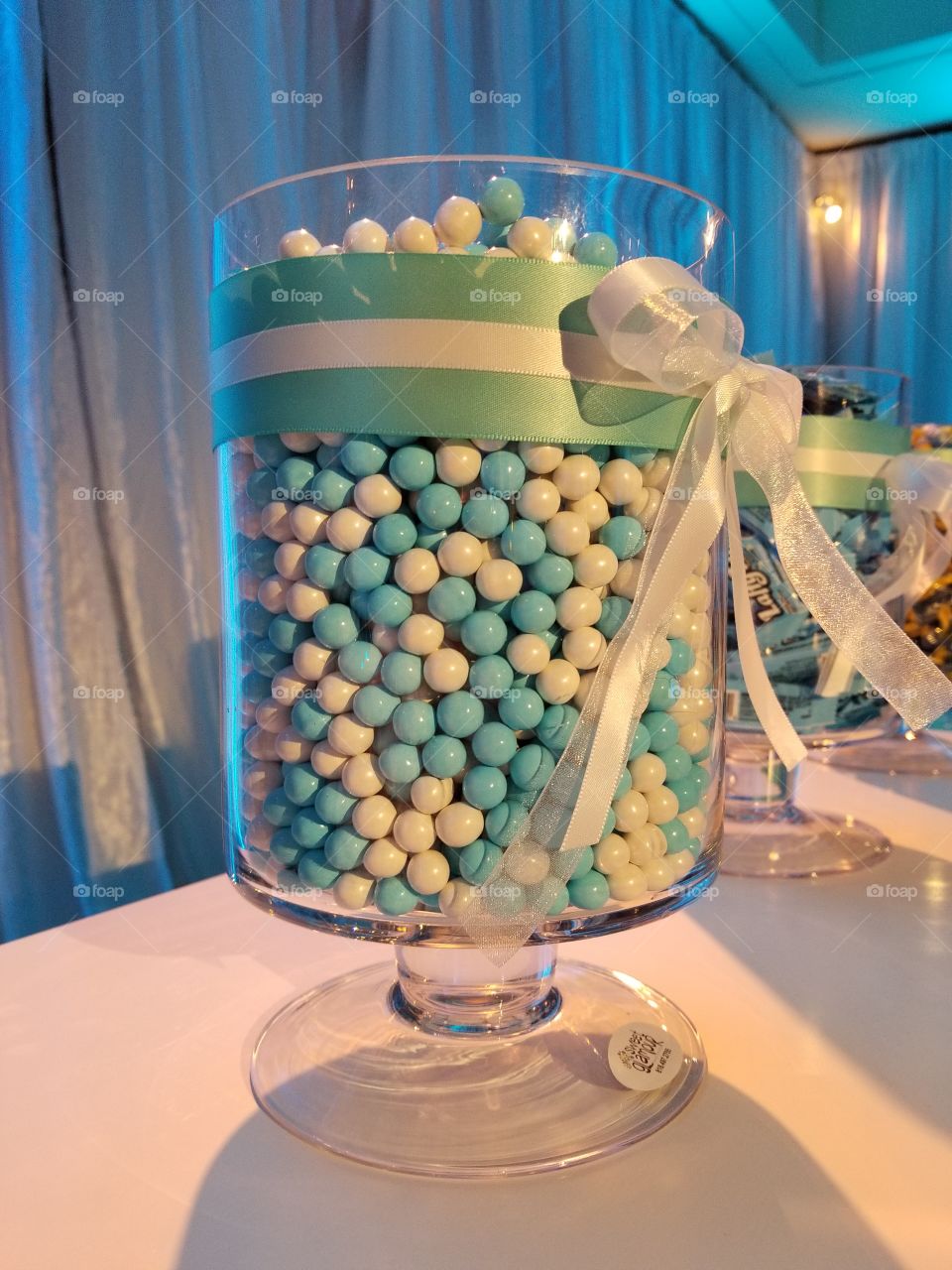 Branded event colors at dessert table