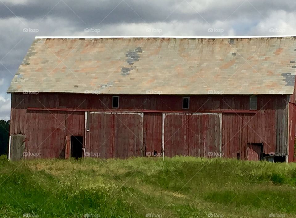 Old red barn