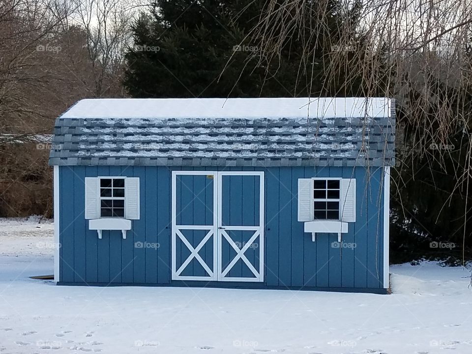 House, Wood, Barn, Winter, No Person