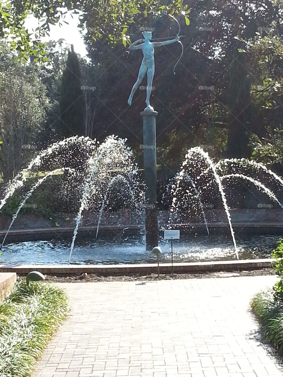 Fountain and sculpture