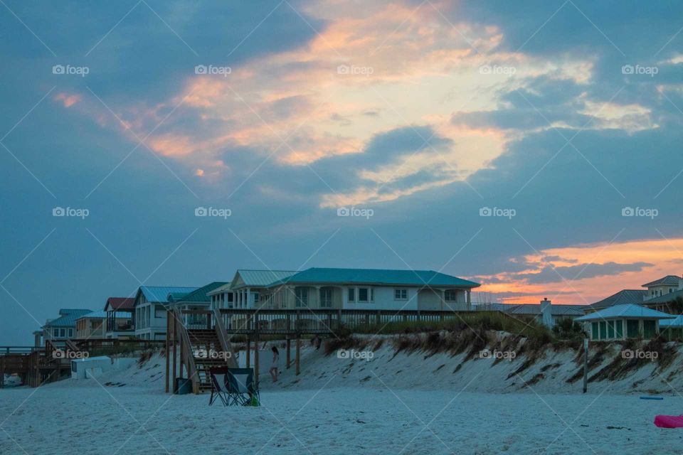 Sunset on the beach