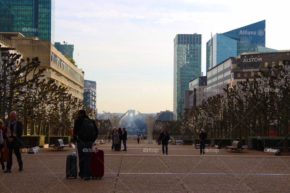 View that we see from finaziario district of Paris called Le defense.