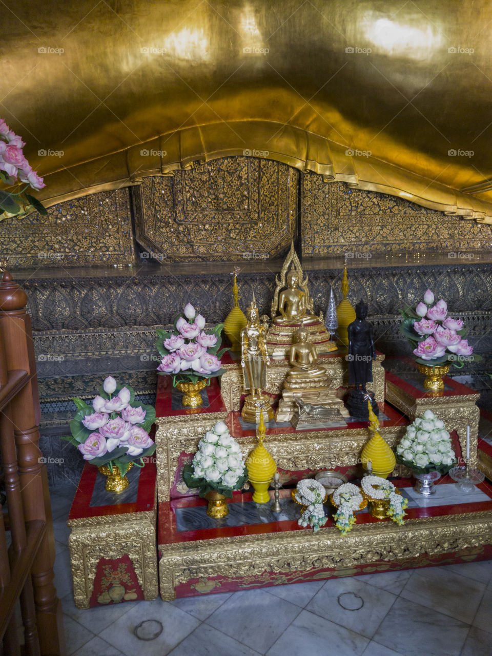 Golden Buddha detail - Bangkok, Thailand.