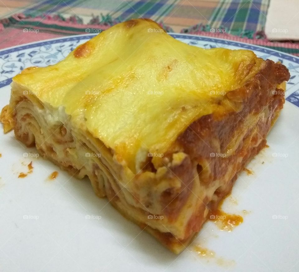 Lasagna at home