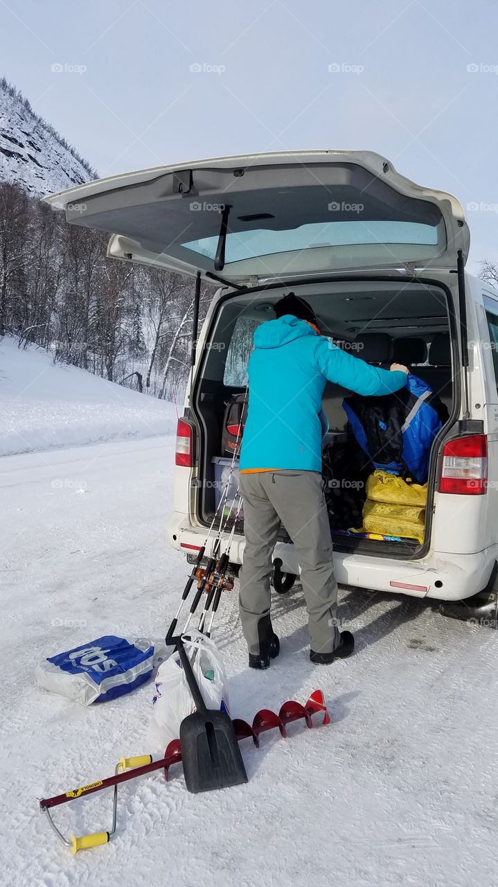 Ice fishing trip