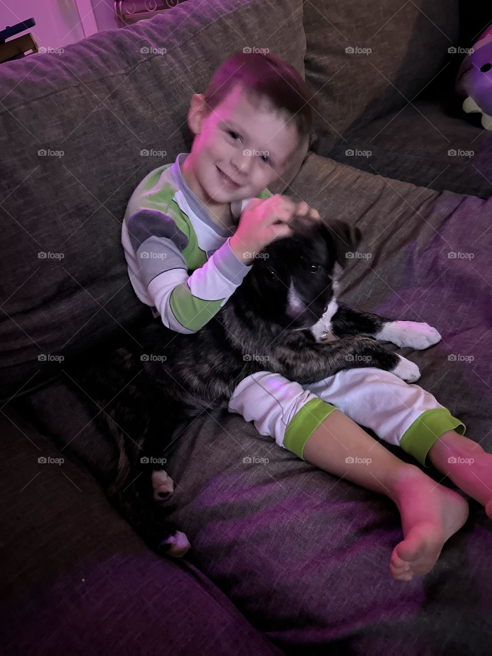 A boy and his dog