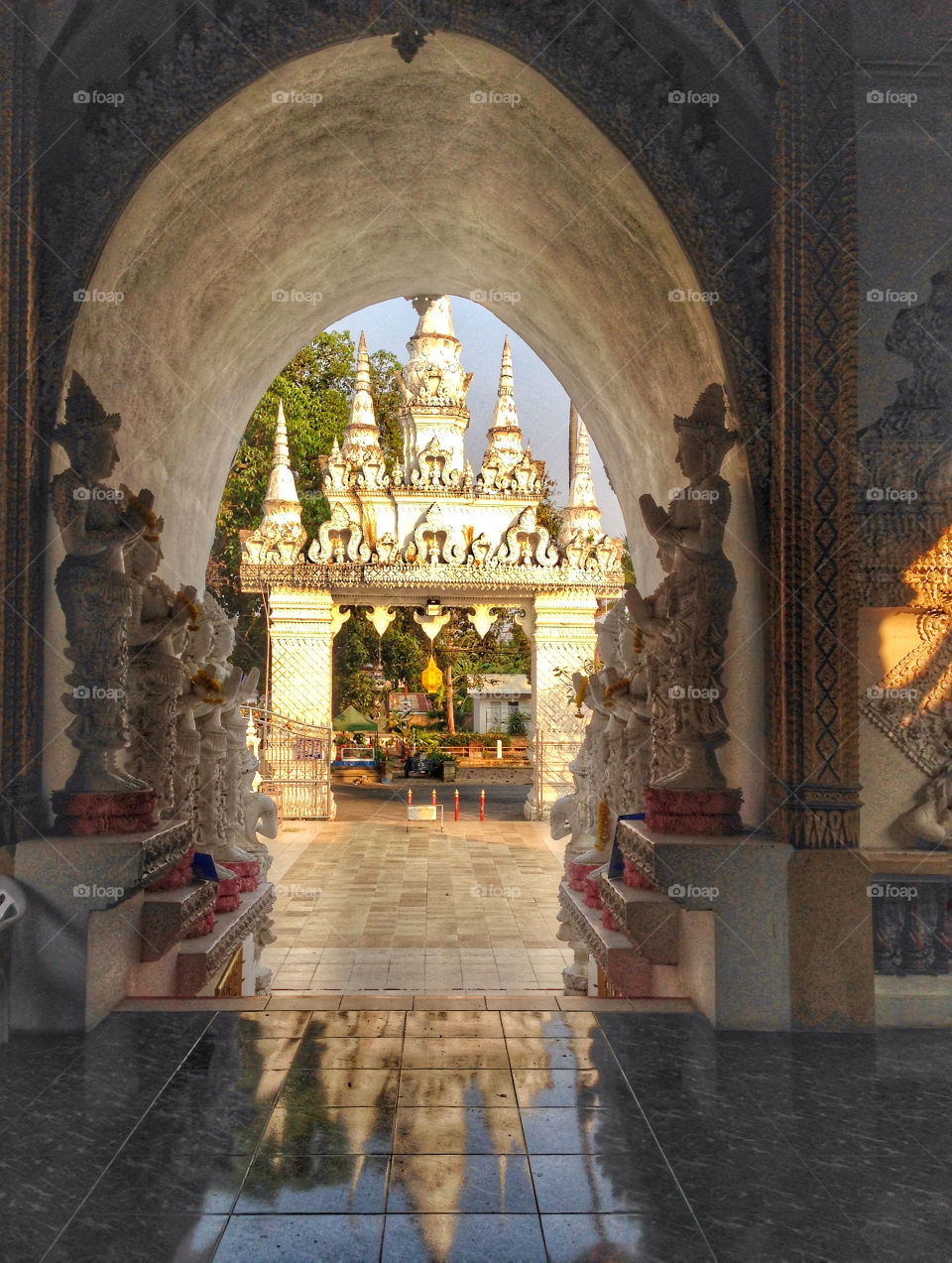 Destination Thailand,The tranquil temple in Lamphun province.