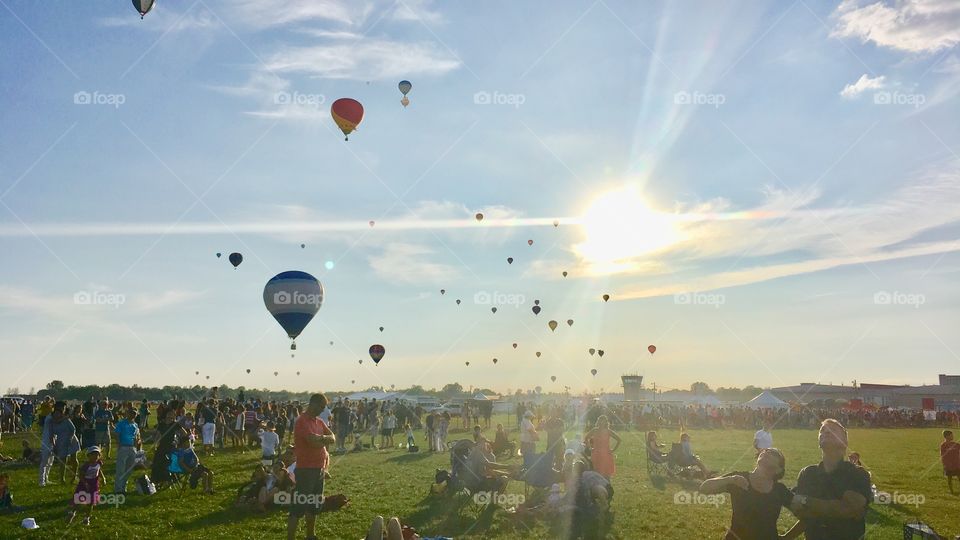 Sun and balloons 