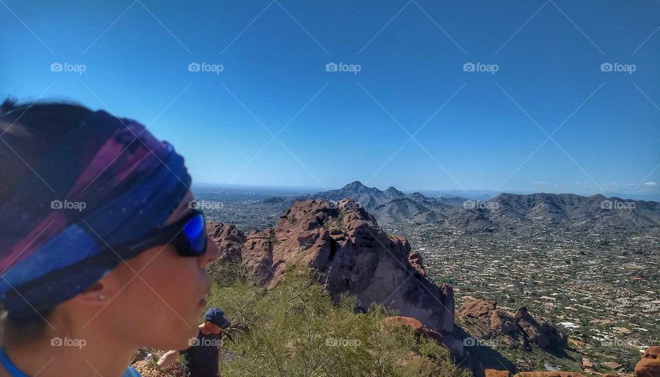 woman overlooking the valley