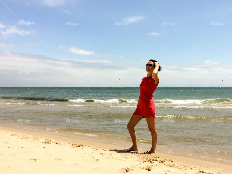 Woman at the seashore