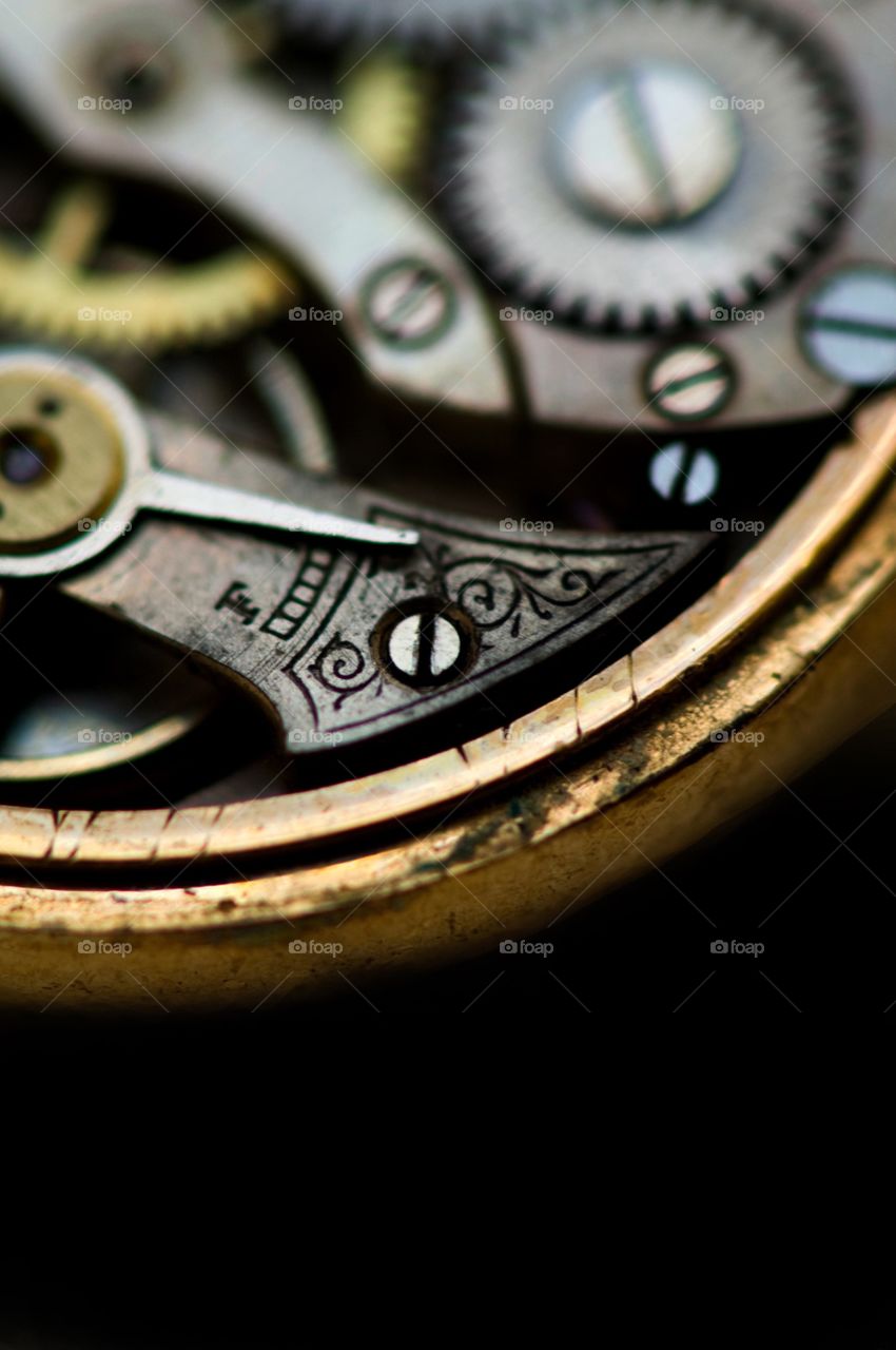 Closeup of a vintage watch