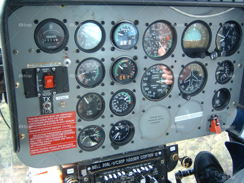 Helicopter dashboard