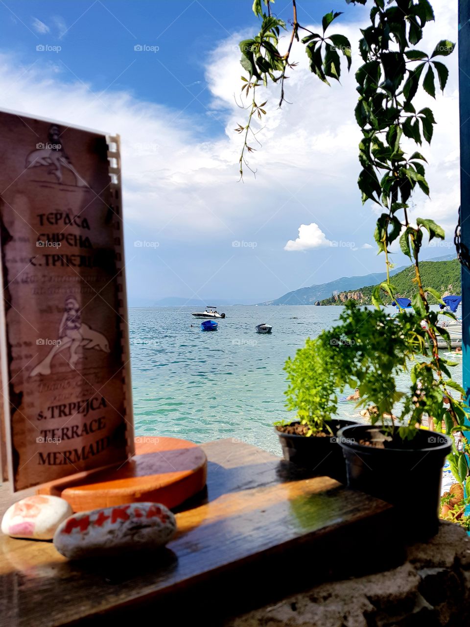 View from the restorant in Macedonia,Ohrid