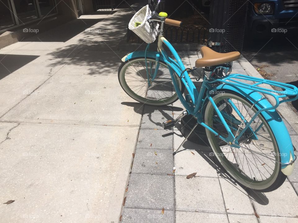 Blue Bike. A blue bicycle 