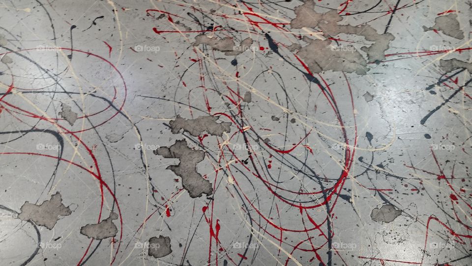 Paint Splattered Concrete
