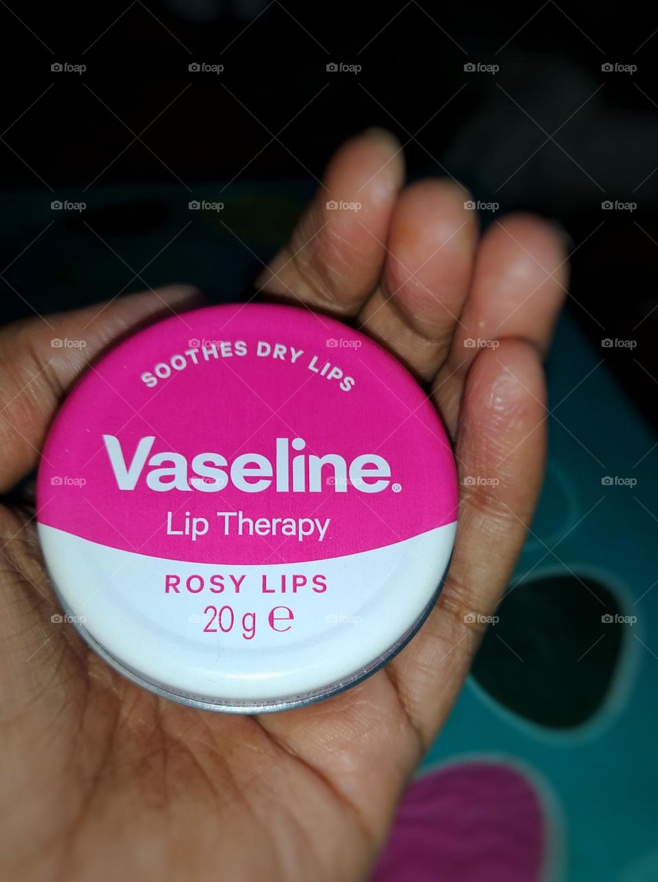 Vaseline lip therapy rosy lips close view