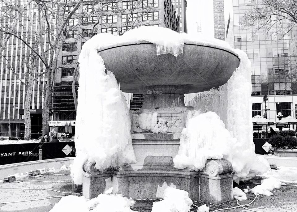 Frozen Fountain - Bryant Park, NYC