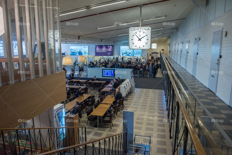 Bromma airport in Stockholm Sweden.