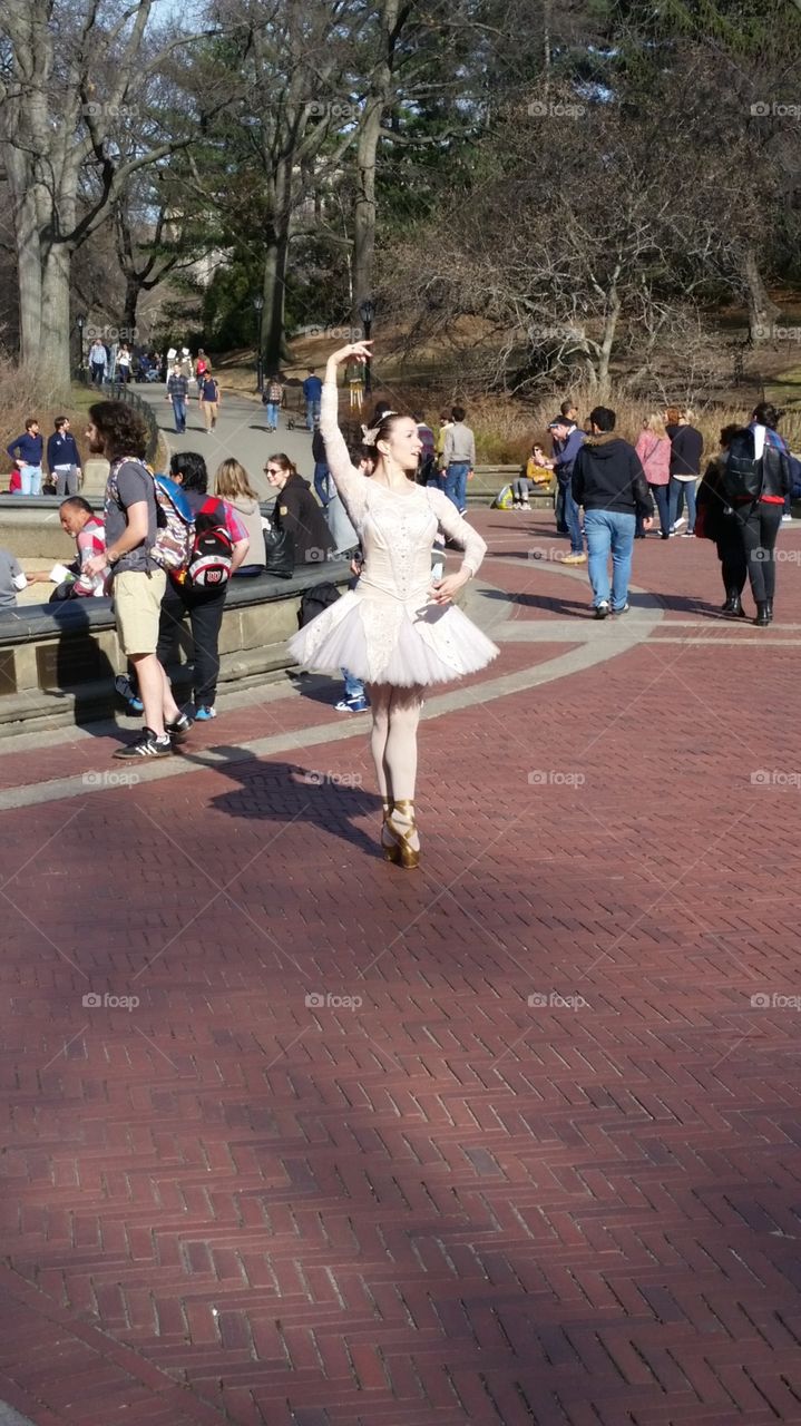 something you don't see every day: a busking ballerina.