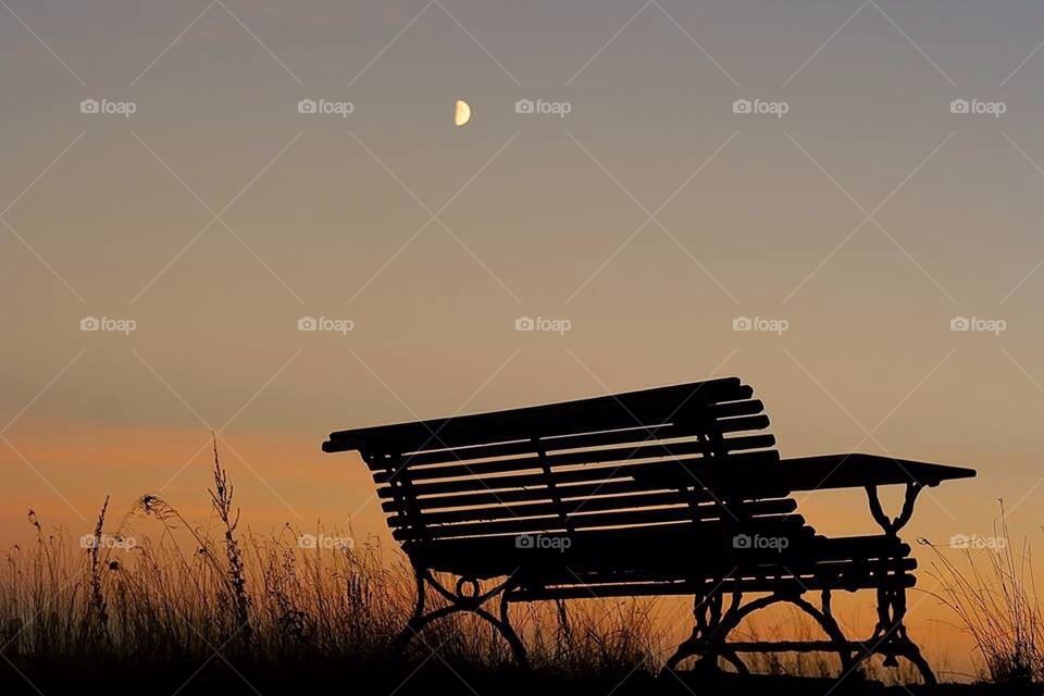 sweden sky night bench by sebastian.zetterdahl