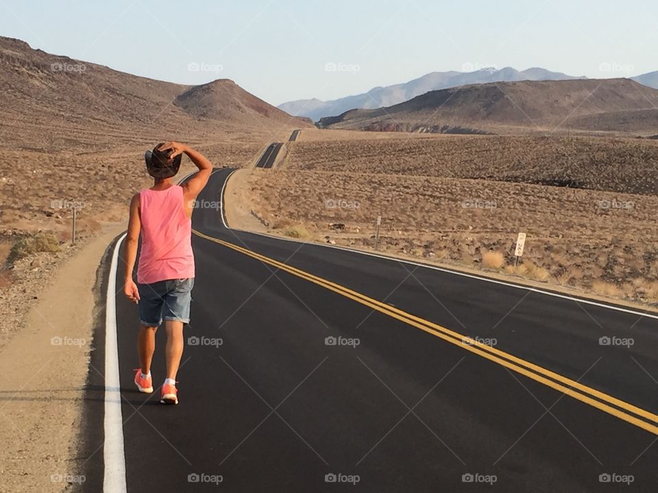 A day on abeautiful scenic road in the desert,Nevada