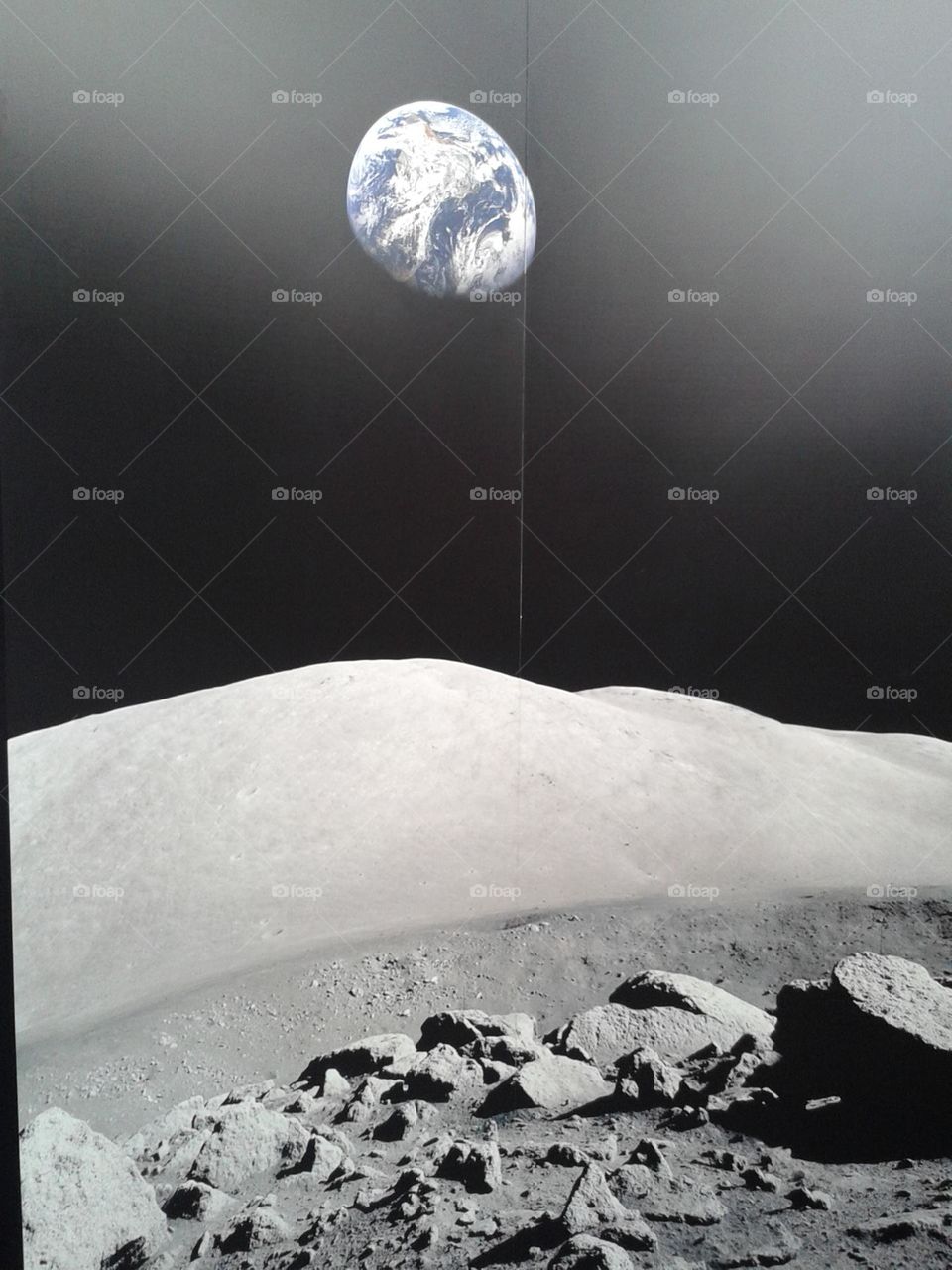 Painting on the wall at the national space center in Leicester city 