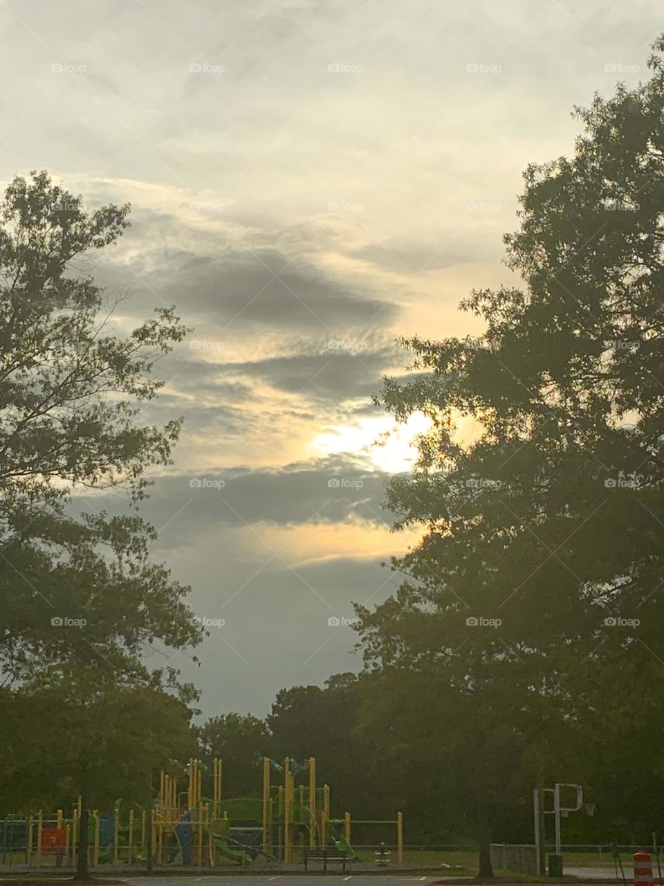 Sundown at the playground 