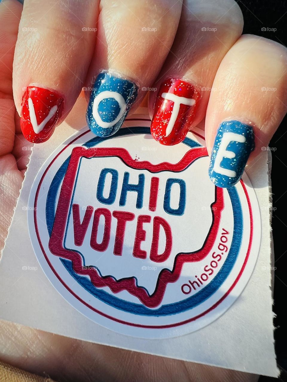 Election Day manicure in Ohio 