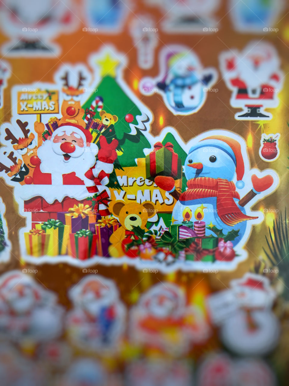 Stickers of Santa clause 