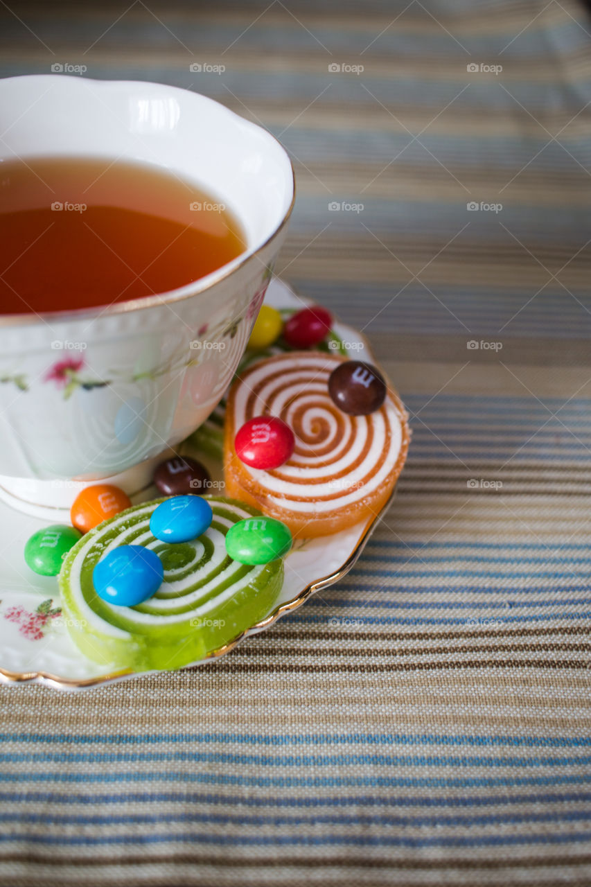 tea, marmalade and candy