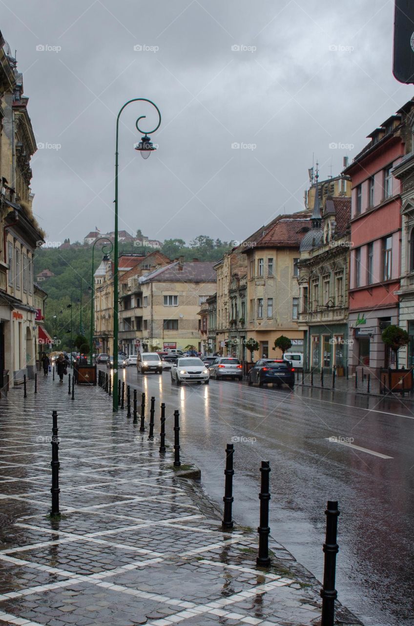 Cars in Rainy Day