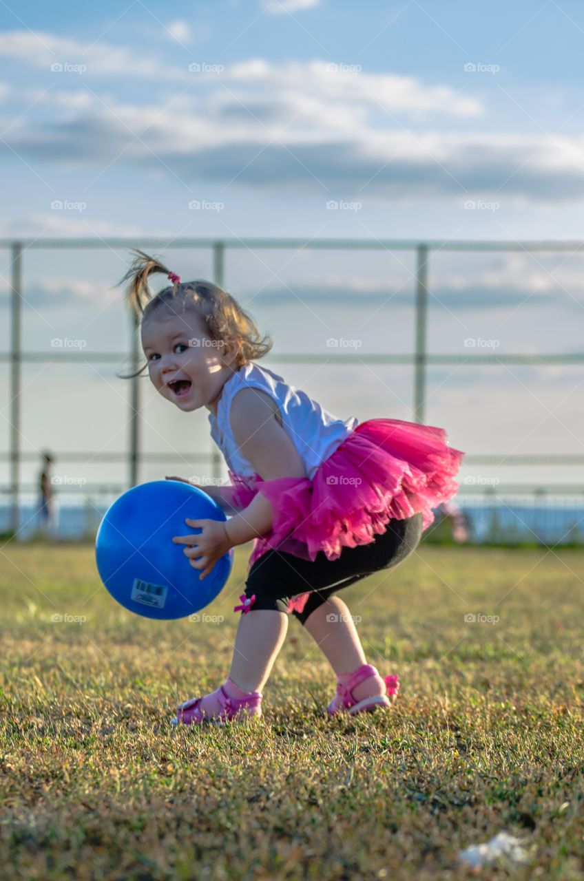 Little girl enjoying outdoors