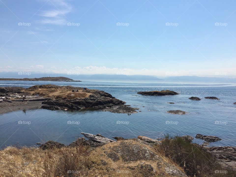 Scenic view of ocean at sea