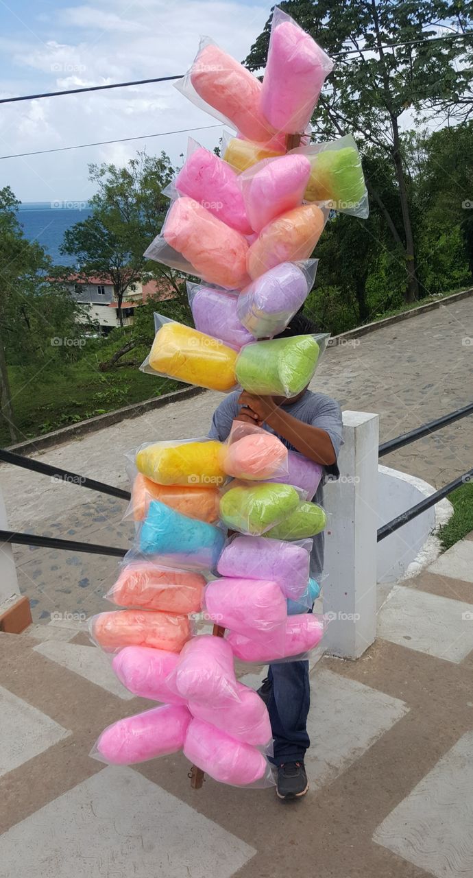 vendedor de dulce en algodon