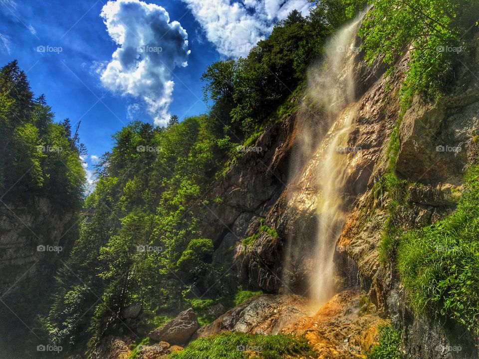 Waterfall in forest