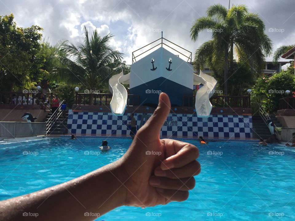 Thumbs up for our pool