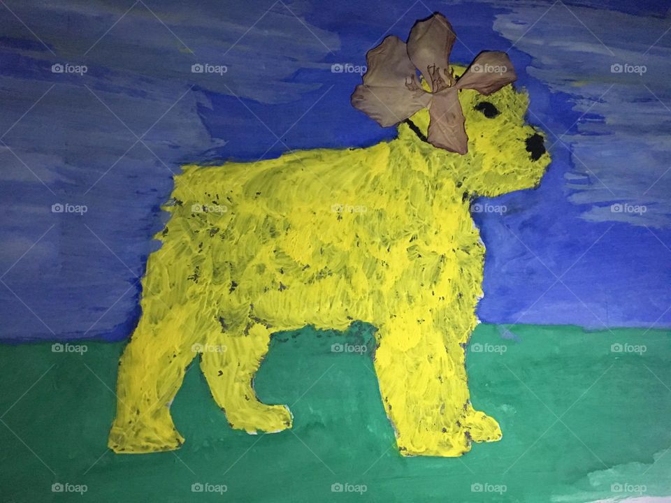 Reisenschnauzer kids painting 