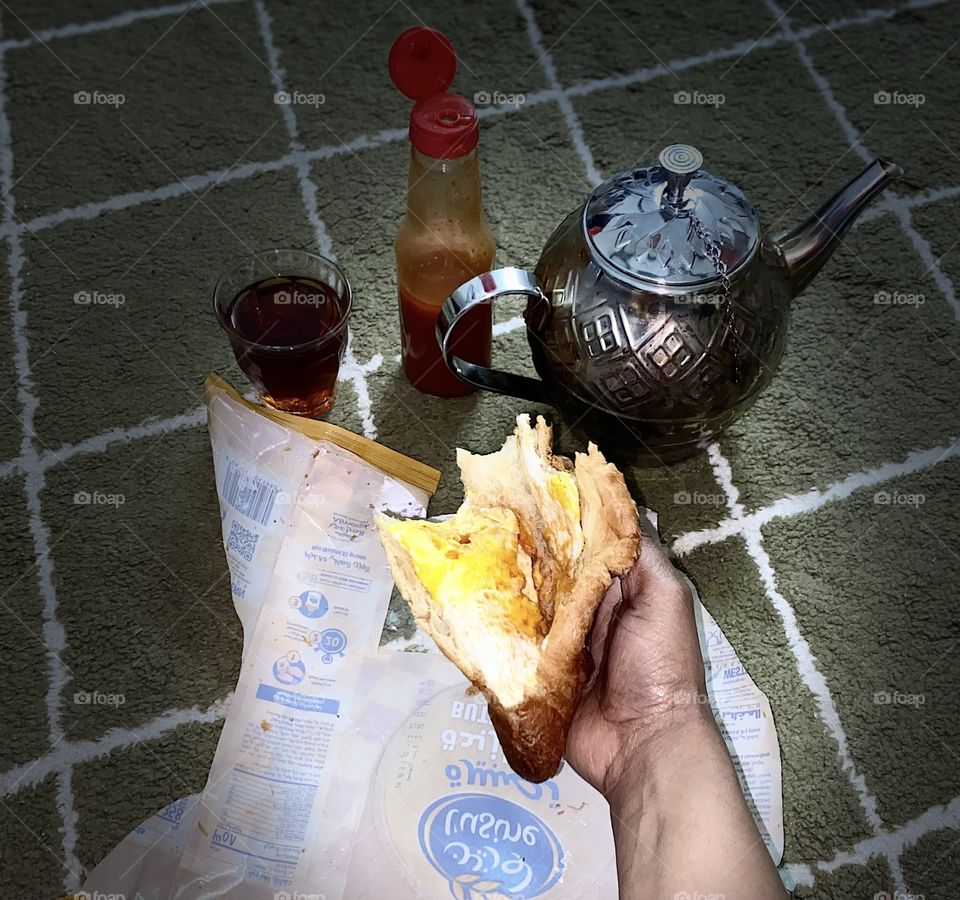 Delicious sandwiches with eggs 🍳