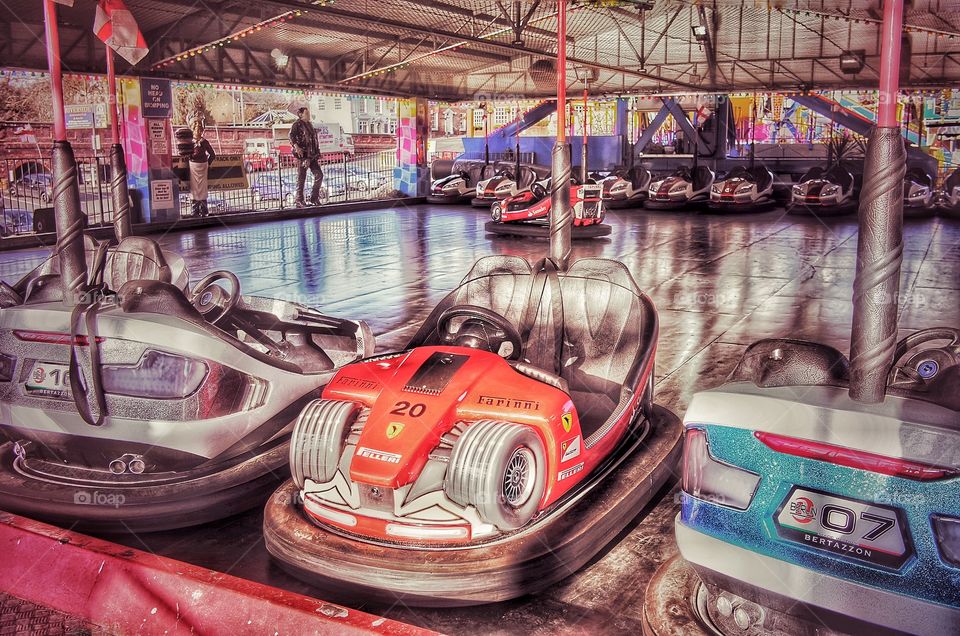 Dodgems . Dodgems funfair 